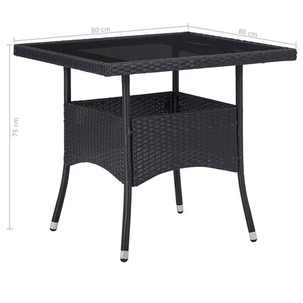 Möbelset 5 pcs Svart