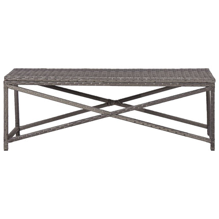 Trädgårdsbänk 120 cm konstrotting grå