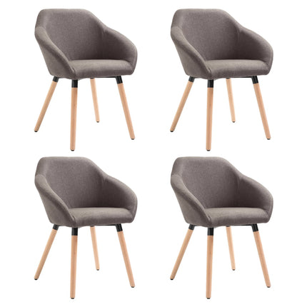 Matstolar 4 st taupe tyg