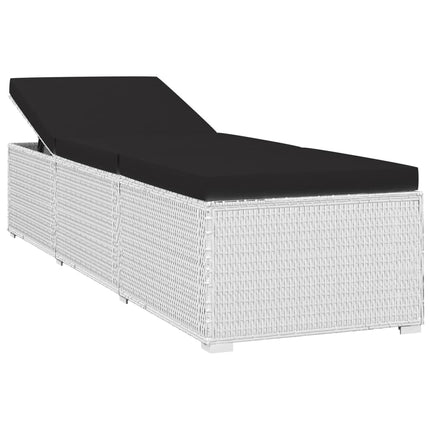 Solsäng med dyna & bord konstrotting vit