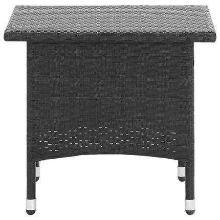 Trädgårdsbord svart 50x50x47 cm konstrotting