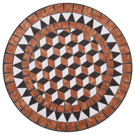 Mosaikbord brun 60 cm keramik