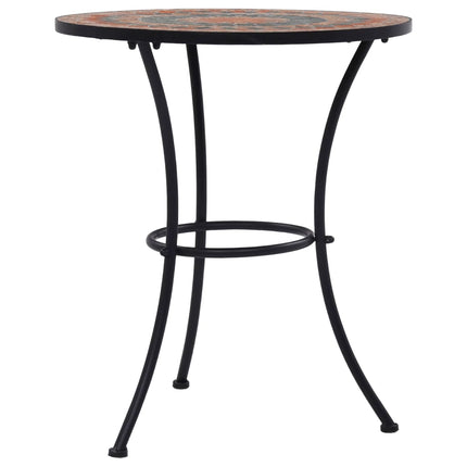Mosaikbord orange/grå 60cm keramik