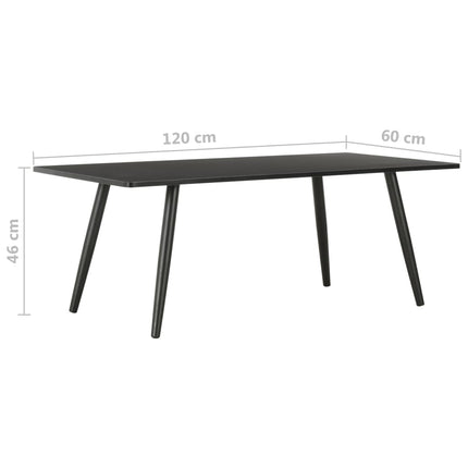 Soffbord svart 120x60x46 cm