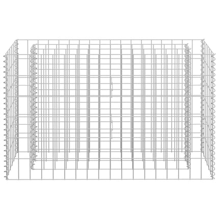 Planteringsgabion upphöjd galvaniserat stål 90x30x60 cm