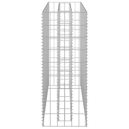Planteringsgabion upphöjd galvaniserat stål 90x30x90 cm