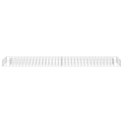 Planteringsgabion upphöjd galvaniserat stål 180x30x10 cm