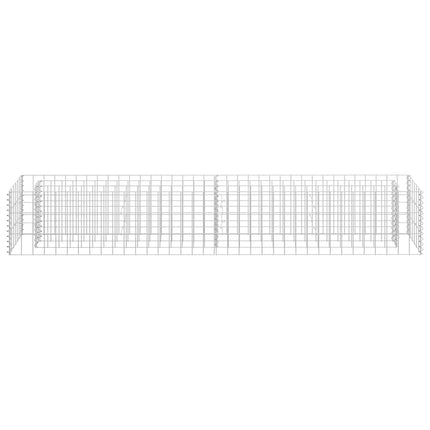 Planteringsgabion upphöjd galvaniserat stål 180x30x30 cm