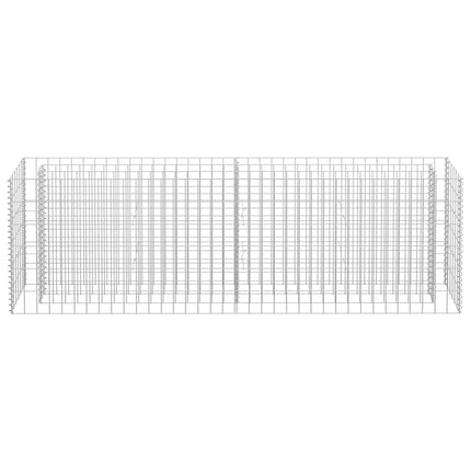 Planteringsgabion upphöjd galvaniserat stål 180x30x60 cm
