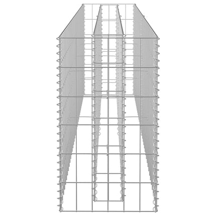 Planteringsgabion upphöjd galvaniserat stål 180x30x60 cm