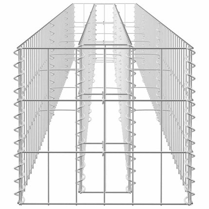 Planteringsgabion upphöjd galvaniserat stål 270x30x30 cm
