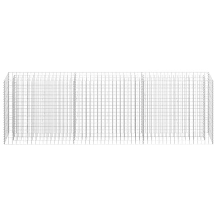 Planteringsgabion upphöjd galvaniserat stål 270x30x90 cm