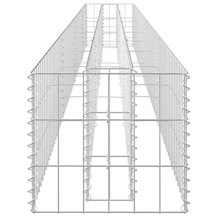 Planteringsgabion upphöjd galvaniserat stål 360x30x30 cm