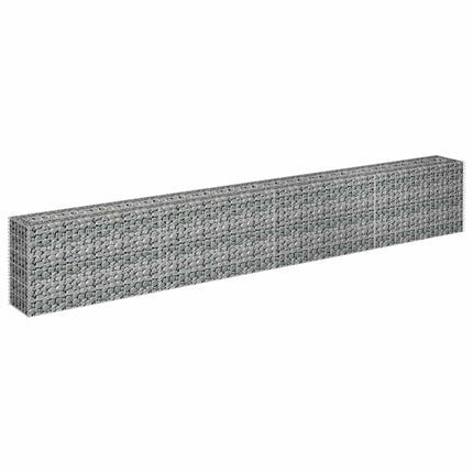 Planteringsgabion upphöjd galvaniserat stål 360x30x60 cm