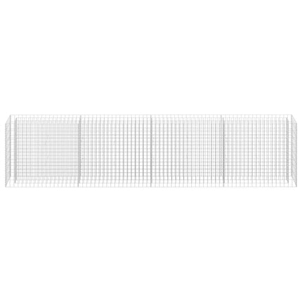 Planteringsgabion upphöjd galvaniserat stål 360x30x90 cm
