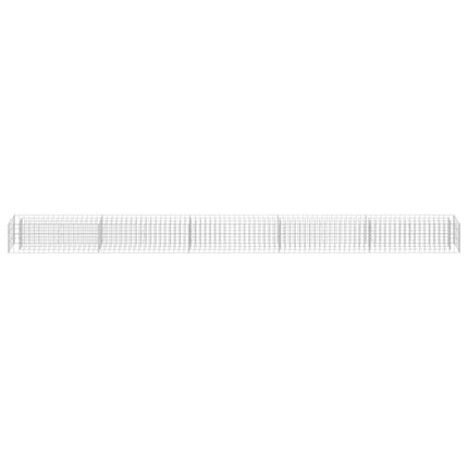 Planteringsgabion upphöjd galvaniserat stål 450x30x30 cm