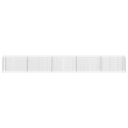 Planteringsgabion upphöjd galvaniserat stål 450x30x60 cm
