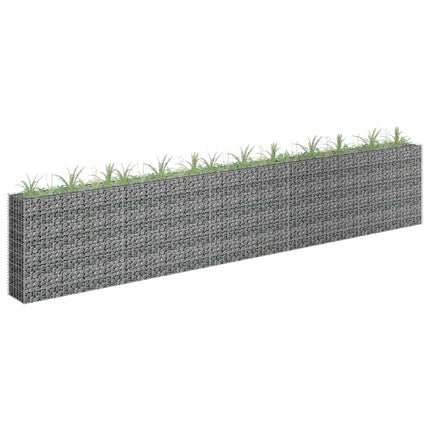 Planteringsgabion upphöjd galvaniserat stål 450x30x90 cm