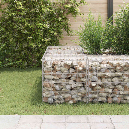 Planteringsgabion upphöjd stål 50x50x50 cm
