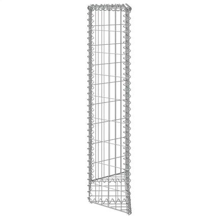 Gabion trapets upphöjd galvaniserat stål 80x20x100 cm