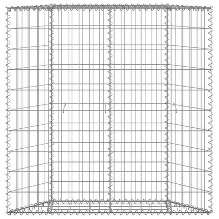 Gabion trapets upphöjd galvaniserat stål 100x20x100 cm
