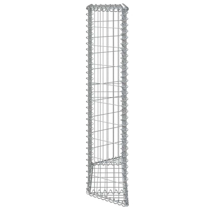 Gabion trapets upphöjd galvaniserat stål 100x20x100 cm