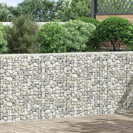 Gabion trapets upphöjd galvaniserat stål 150x20x100 cm