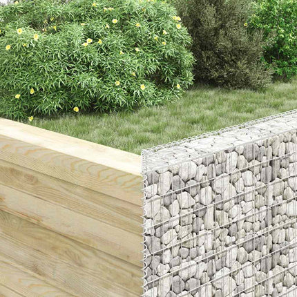 Gabion trapets upphöjd galvaniserat stål 150x20x100 cm
