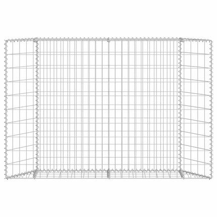 Gabion trapets upphöjd galvaniserat stål 150x20x100 cm