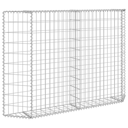 Gabion trapets upphöjd galvaniserat stål 150x20x100 cm
