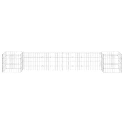 Planteringsgabion H-formad stål 260x40x40 cm