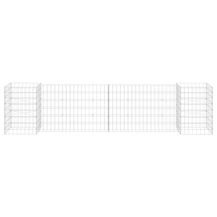 Planteringsgabion H-formad stål 260x40x60 cm