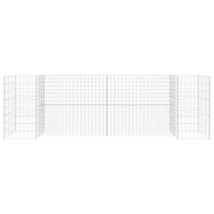 Planteringsgabion H-formad stål 260x40x80 cm