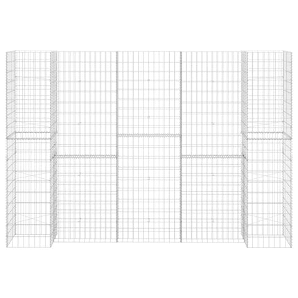Planteringsgabion H-formad stål 260x40x180 cm