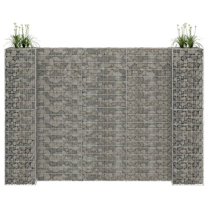 Planteringsgabion H-formad stål 260x40x180 cm