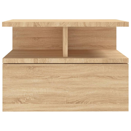 Svävande sängbord sonoma-ek 40x31x27 cm konstruerat trä