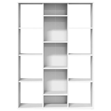 Rumsavdelare/bokhylla vit 100x24x140 cm konstruerat trä