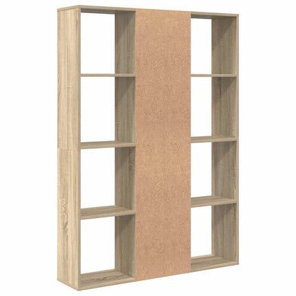 Rumsavdelare/bokhylla sonoma-ek 100x24x140 cm konstruerat trä
