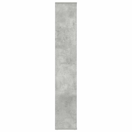 Rumsavdelare/bokhylla betonggrå 100x24x140 cm konstruerat trä