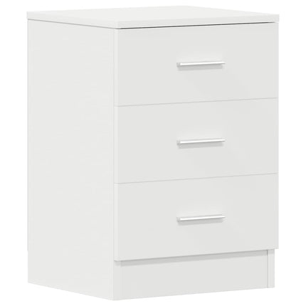 Sängbord vit 38x35x56 cm konstruerat trä