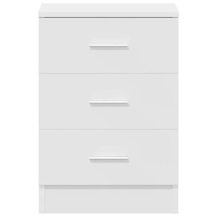Sängbord vit 38x35x56 cm konstruerat trä