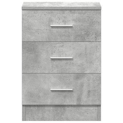 Sängbord betonggrå 38x35x56 cm konstruerat trä
