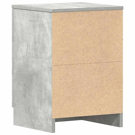 Sängbord betonggrå 38x35x56 cm konstruerat trä