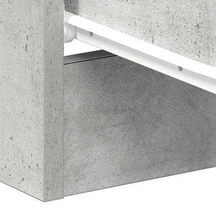 Sängbord betonggrå 38x35x56 cm konstruerat trä