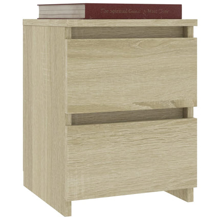 Sängbord sonoma ek 30x30x40 cm konstruerat trä
