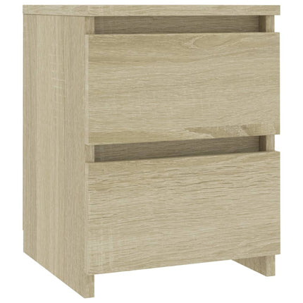 Sängbord 2 st sonoma ek 30x30x40 cm konstruerat trä