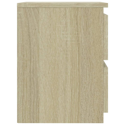 Sängbord 2 st sonoma ek 30x30x40 cm konstruerat trä