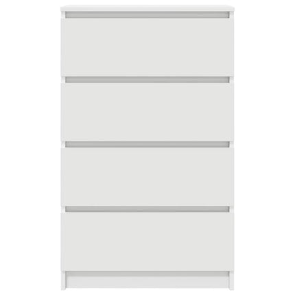 Byrå vit 60x35x98,5 cm konstruerat trä