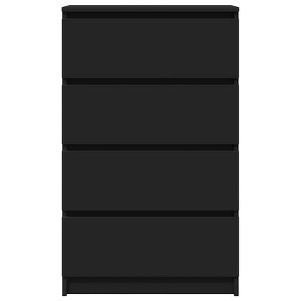 Byrå svart 60x35x98,5 cm konstruerat trä