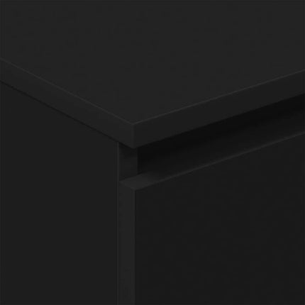 Byrå svart 60x35x98,5 cm konstruerat trä